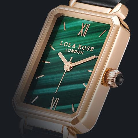 Rectangular Malachite Face Watch