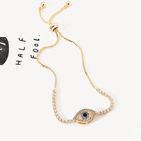 Spellbound Crystal Evil Eye Bracelet (Gold plated)