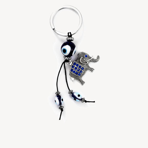 Elephant & Evil eye Lucky key chain