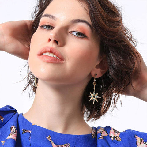 Monete Earring - Artemis Crescent & Starry