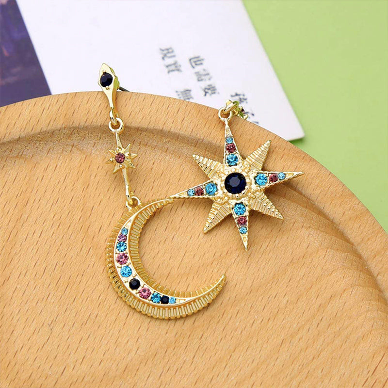 Monete Earring - Artemis Crescent & Starry