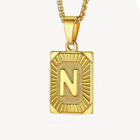 Sparkle Initial Necklace 14K Gold