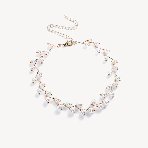 Monete Choker - Pearl Cluster