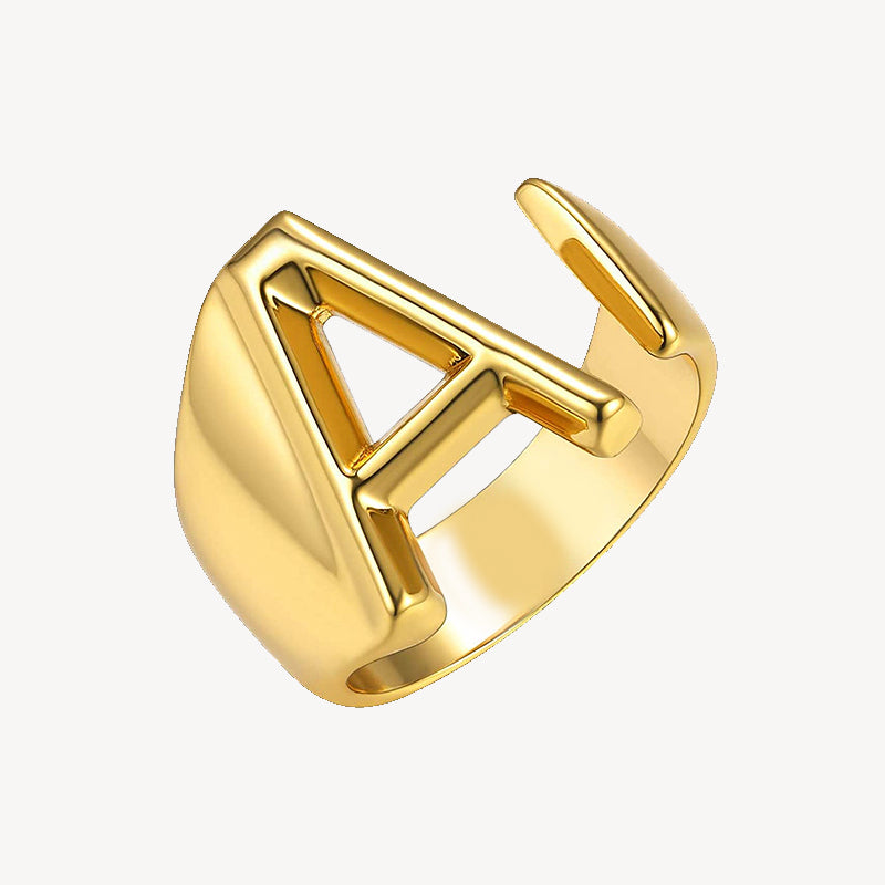 14K Gold Initial Ring