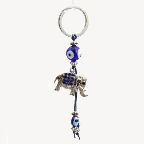 Elephant & Evil eye Lucky key chain