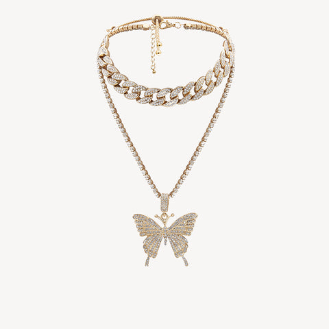 Pavé Butterfly Necklace