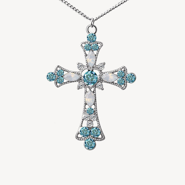 Amethysts Gothic Cross Necklace