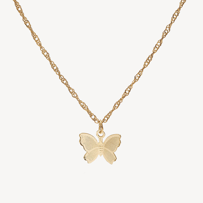 Mini Pavé Butterfly Necklace