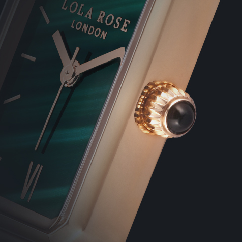 Rectangular Malachite Face Watch