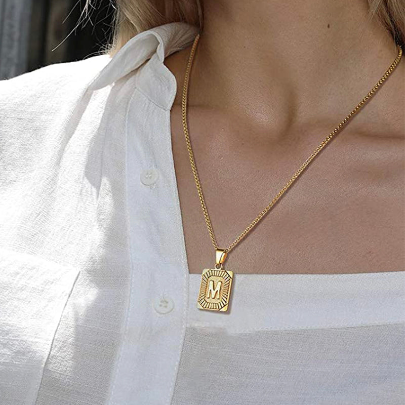 Sparkle Initial Necklace 14K Gold