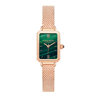 Rectangular Malachite Face Watch