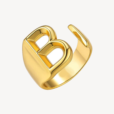 14K Gold Initial Ring