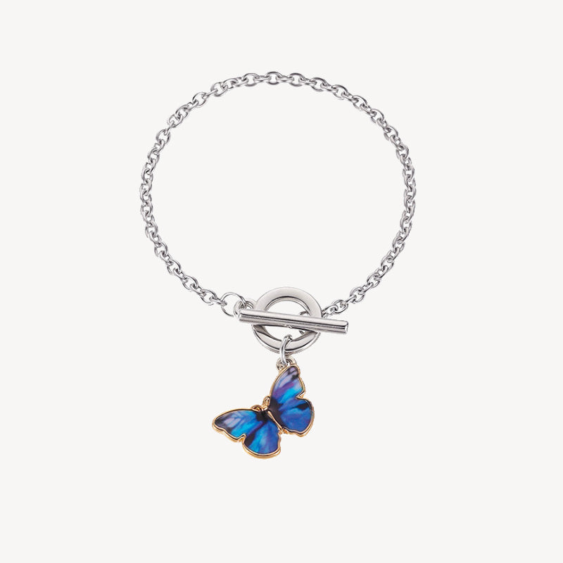 Colored enamel Butterfly Bracelet