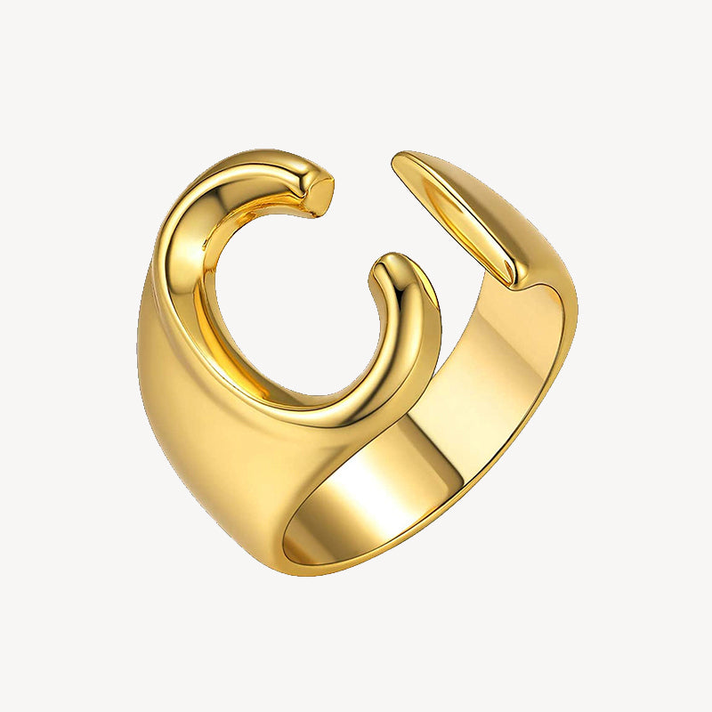 14K Gold Initial Ring