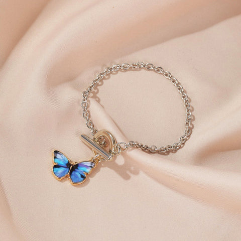 Colored enamel Butterfly Bracelet