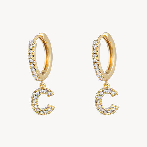 ELPIS's Diamond Initial Earrings