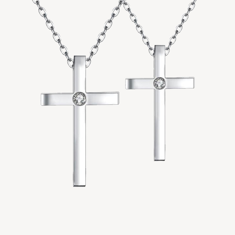 Moissanite Cross Necklace