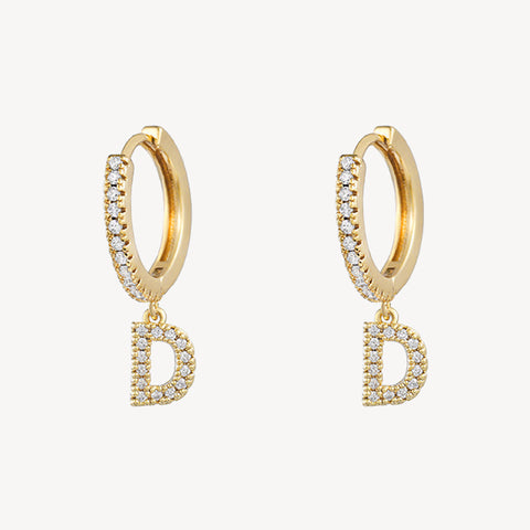 ELPIS's Diamond Initial Earrings
