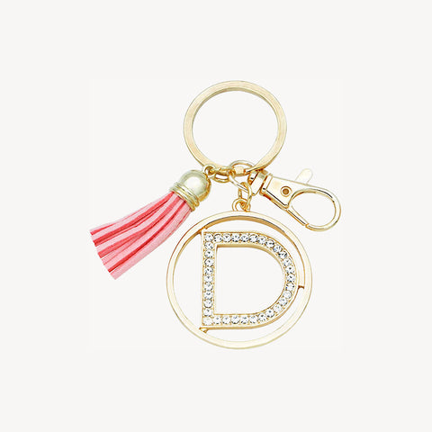 Pavé Diamond Initial Keychain