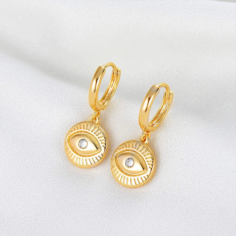 Mini Solid Evil Eye Earring