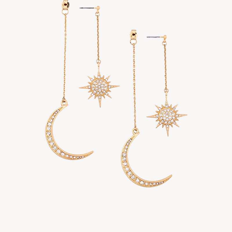 Monete Earring - Artemis Crescent & Sun