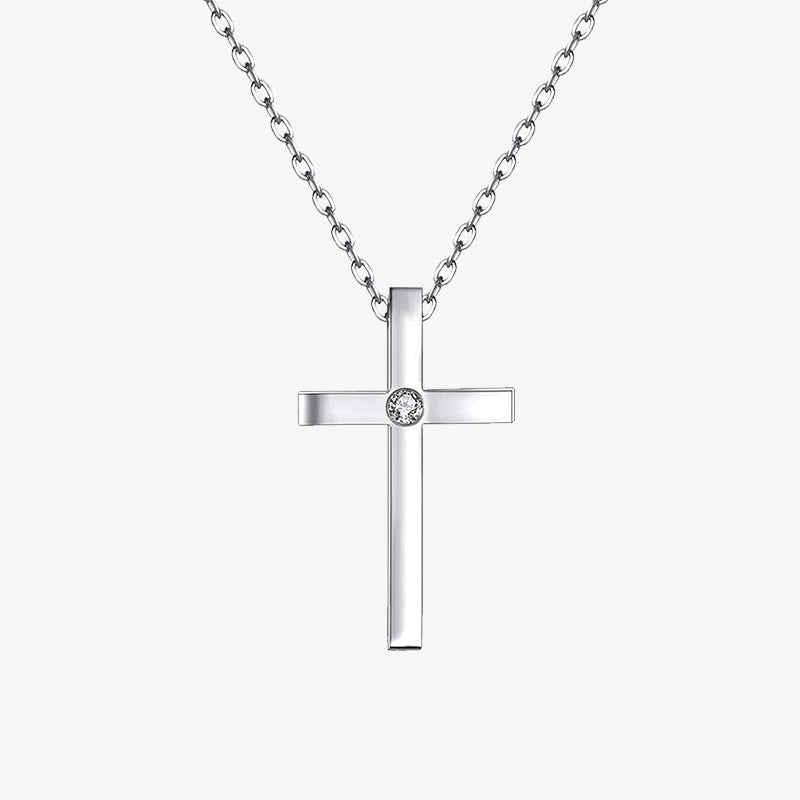 Moissanite Cross Necklace