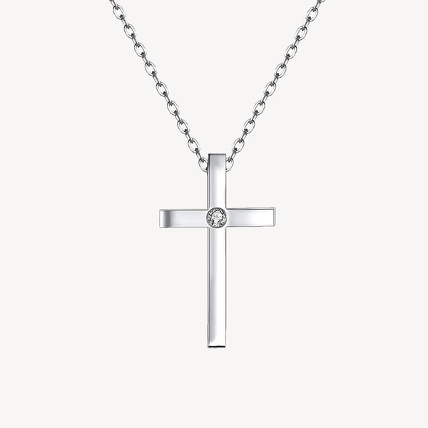 Moissanite Cross Necklace