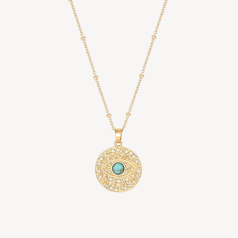 Monete Necklace - evil eye