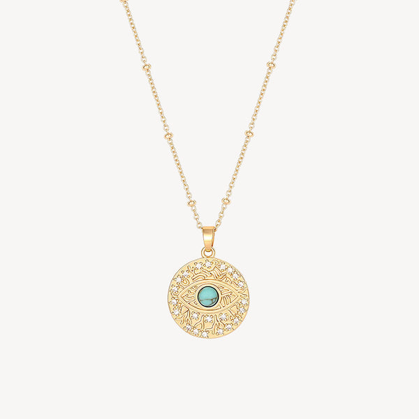 Monete Necklace - evil eye