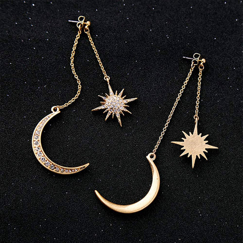 Monete Earring - Artemis Crescent & Sun