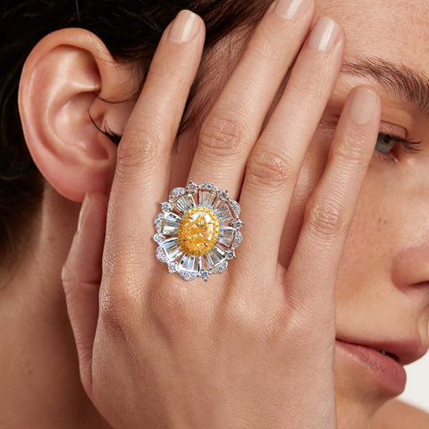 California Poppy Open Ring