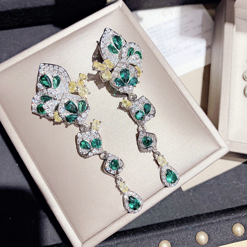 Vintage Oil Painting Emerald Set