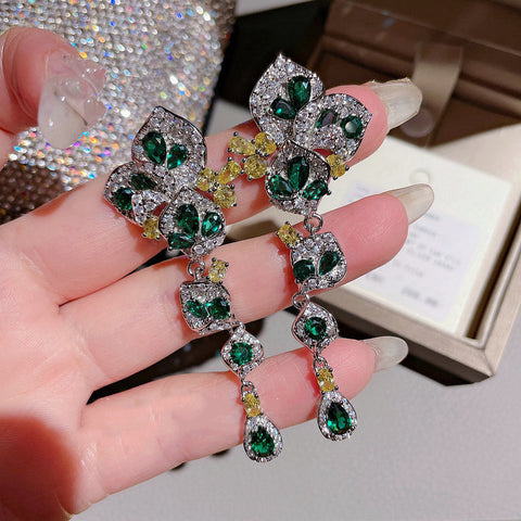 Vintage Oil Painting Emerald Set