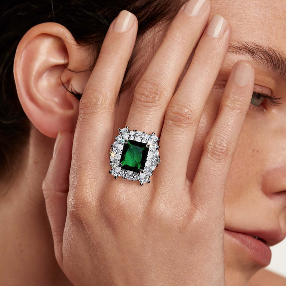 Vintage Royal Emerald Open Ring