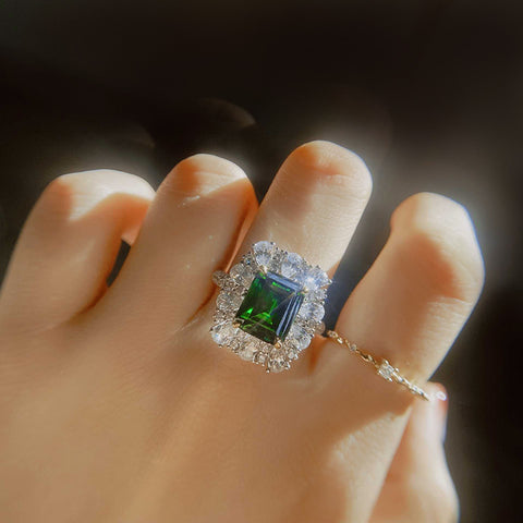 Vintage Royal Emerald Open Ring