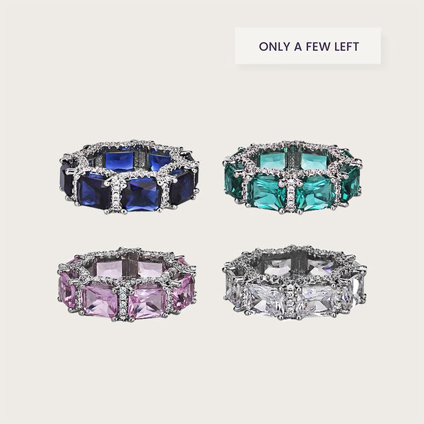 Emerald Cut Prongs Set Band