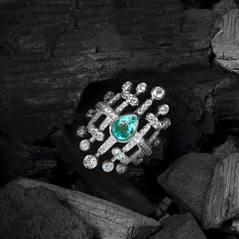 Royal Emerald Open Ring.