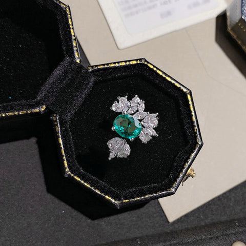 Royal Emerald Open Ring