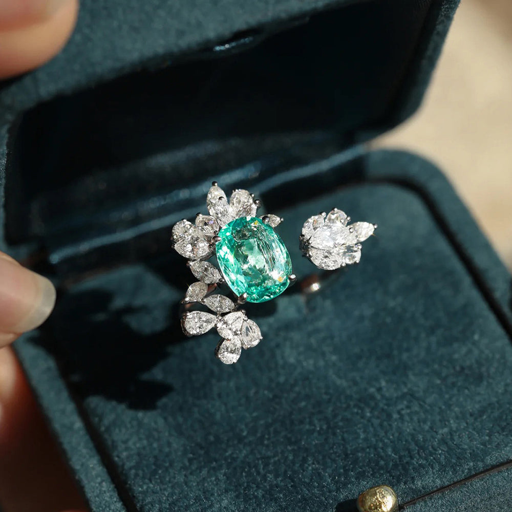 Royal Emerald Open Ring