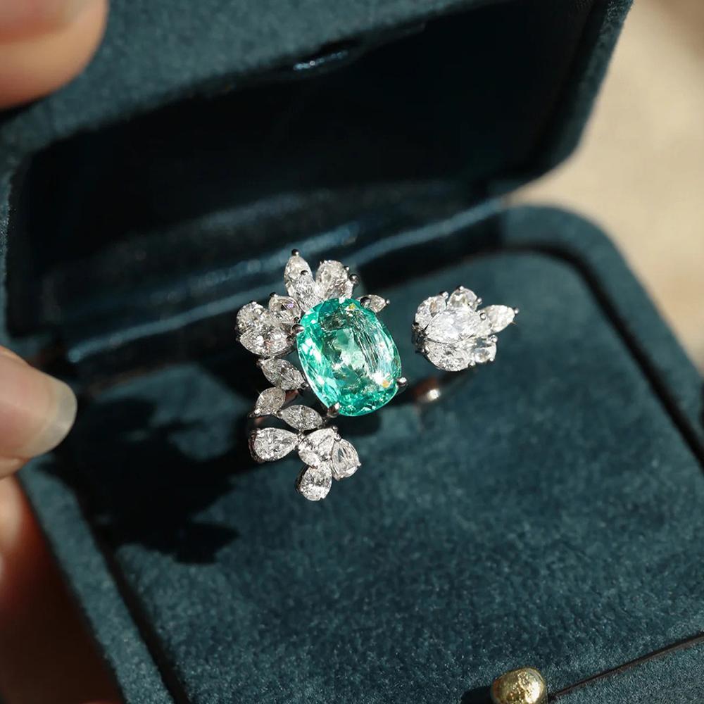 Royal Emerald Open Ring.