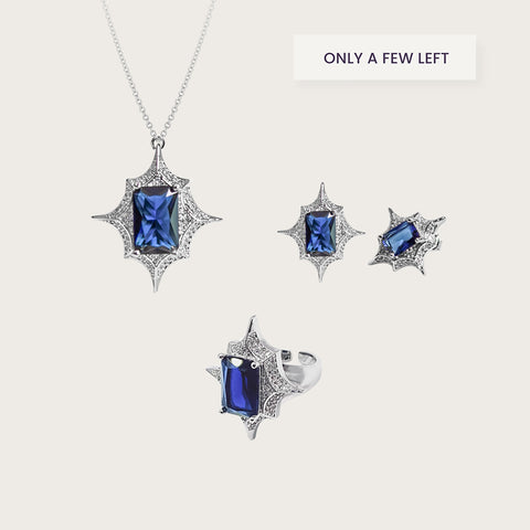 Blue Sapphire Star Set