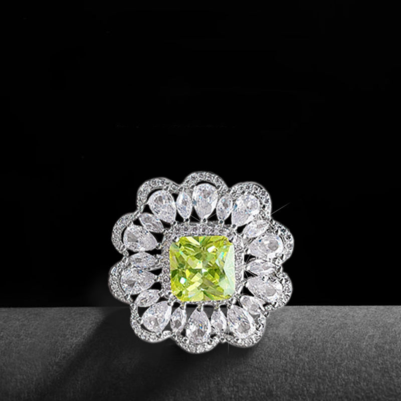 Cushion Cut Cocktail Open Ring